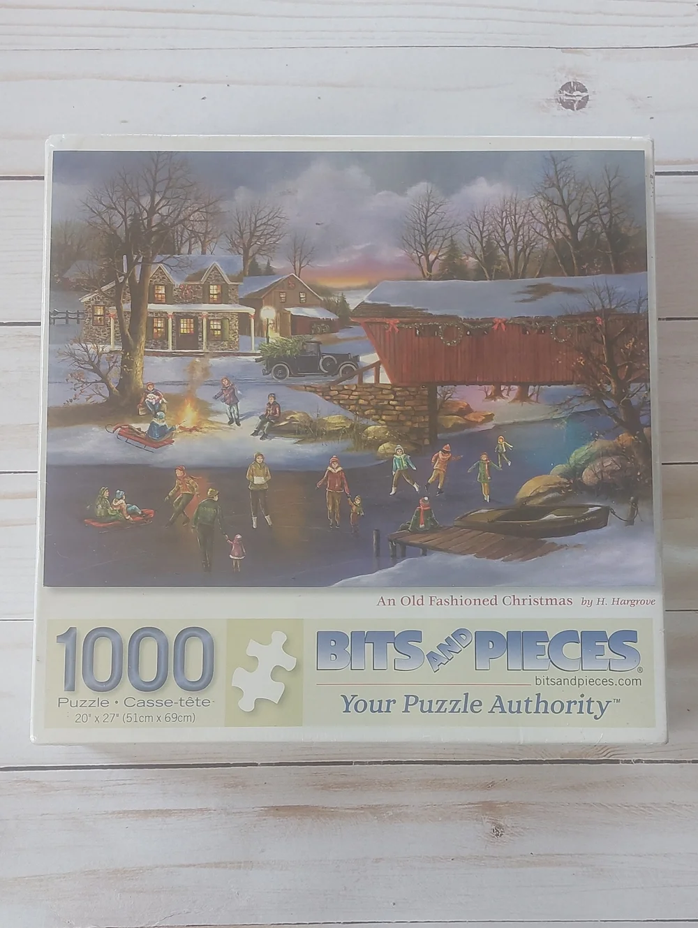 Bits and Pieces 1000-Piece Puzzle - Winter Holiday Scene (Multicolor)